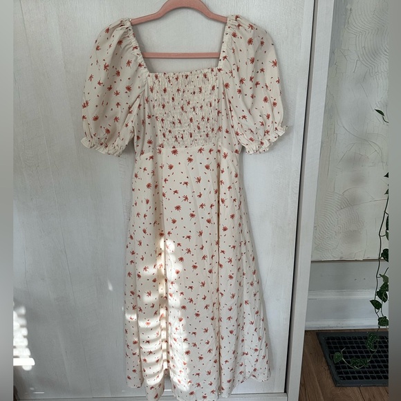 Front Tie Floral Midi Dress - Picture 5 of 9